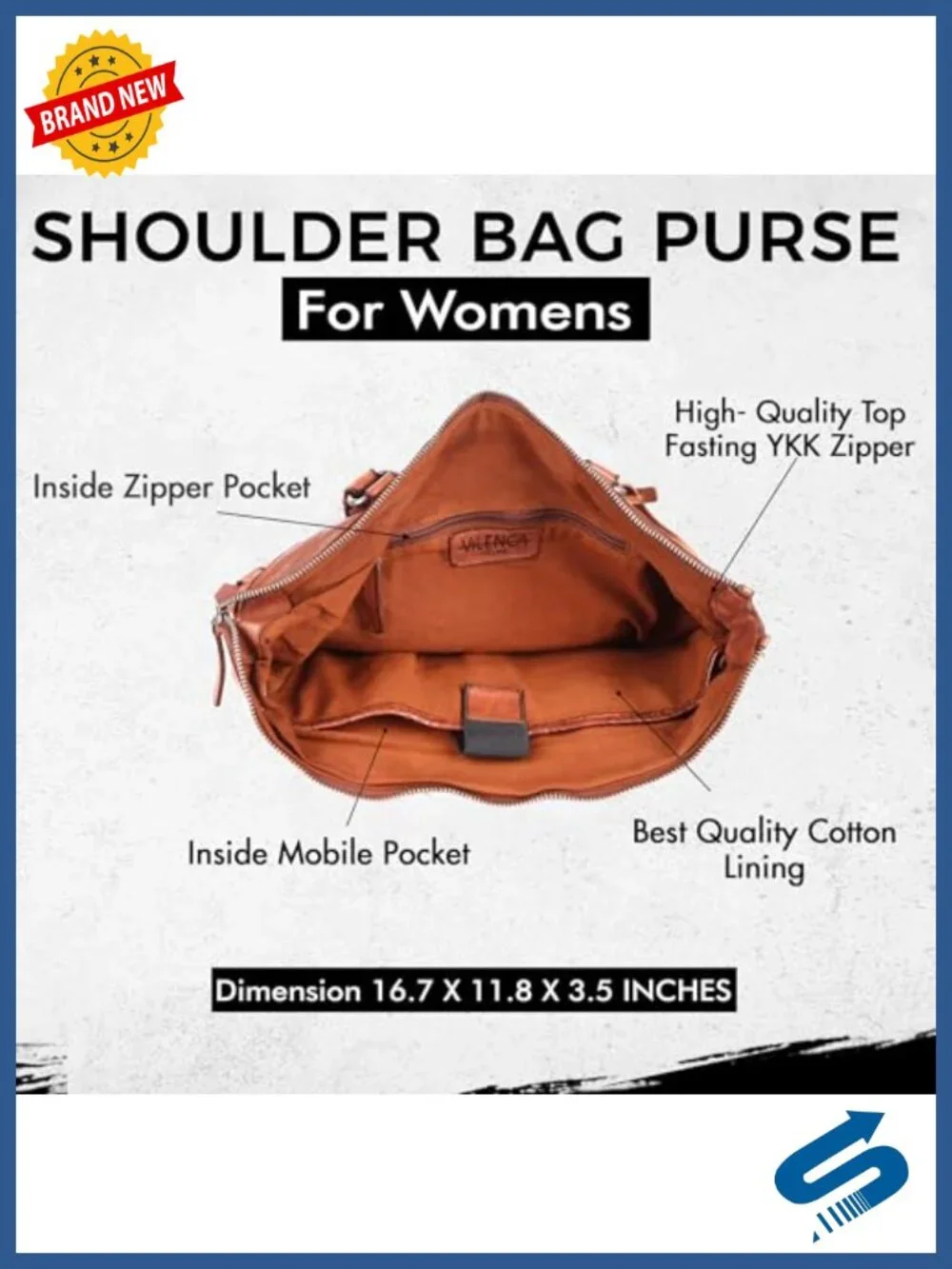 Genuine Leather Tote Handbag Satchel Shoulder Bag Laptop Compartment Multi
